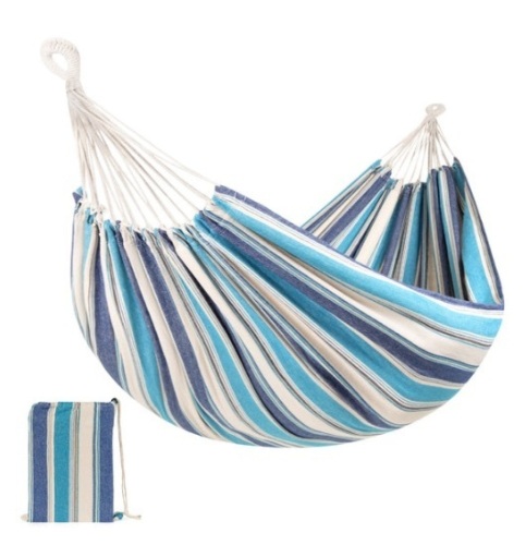 2-Person Brazilian-Style Double Hammock w/ Portable Carrying Bag, Ocean - Lot 386