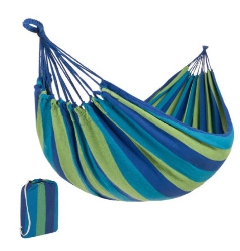2-Person Brazilian-Style Double Hammock w/ Portable Carrying Bag, Blue - Lot 389