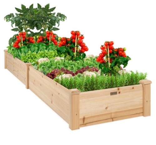 8x2ft Wooden Raised Garden Bed Planter for Garden, Lawn, Yard - Lot 532