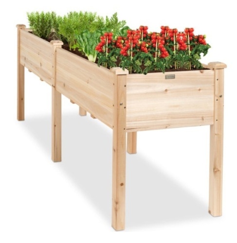 Raised Garden Bed, Elevated Wood Garden Planter Stand - 72x24x30in - Lot 544