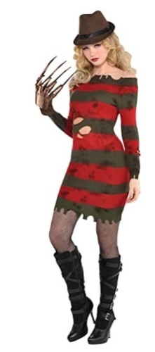 A Nightmare on Elm Street Miss Freddy Krueger Costume for Adults, Includes Dress, a Hat, and a Glove, Large - Lot 551