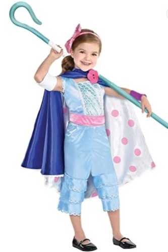 Party City Toy Story 4 Bo Peep Costume for Children, Includes a Jumpsuit, a Skirt/Cape, a Staff, and More, Toddler 3-4 - Lot 553