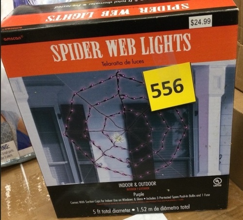 Spider Web Lights, Purple, Indoor/Outdoor, 5ft.  - Lot 556