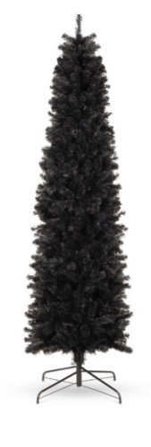 Black Artificial Pencil Holiday Christmas Tree, 7.5ft - Lot 580