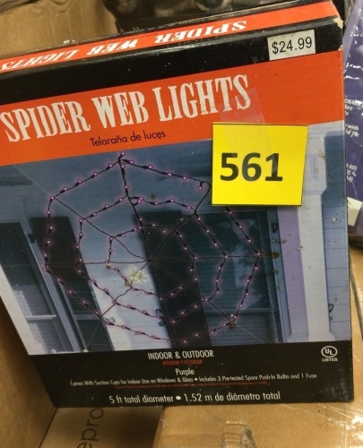 Spider Web Lights, Purple, Indoor/Outdoor, 5ft. - Lot 561