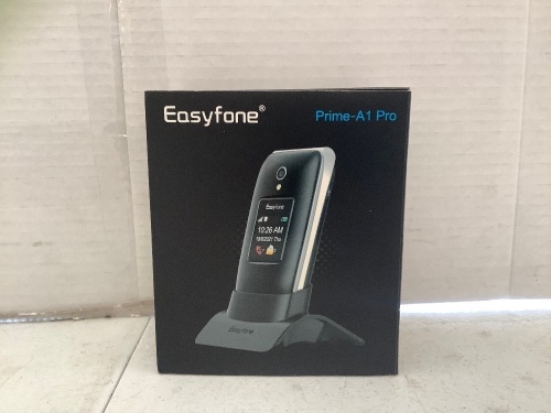 Easyfone Prime-A1Senior Flip Cell Phone, Untested, Appears New, Retail 98.99 - Lot 215