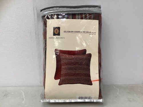 Silverado Stripe Euro Sham 27x27, Appears new, Retail 40.00 - Lot 280