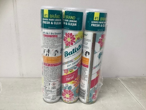 3 Pack Batiste Dry Shampoo Floral Fragrance, New, Retail 29.91 - Lot 377