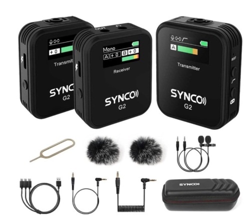 SYNCO G2(A2) Wireless Lavalier Microphone System, Powers Up, Appears New, Retail 149.99 - Lot 31