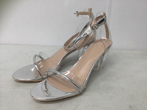 ORIPALLA Womens Clear Block Heels, 9, Appears new, Retail 45.89 - Lot 152