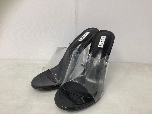 REVOL Translucent Block High-Heel Sandals, 9, Appears New, Retail 31.62 - Lot 168