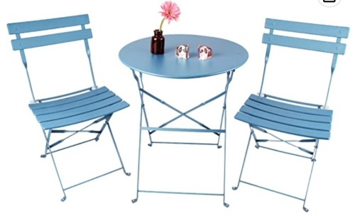Genova Steel Bistro Set, Appears new, Retail 189.99 - Lot 91
