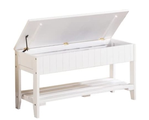 Roundhill Furniture Shoe Bench with Storage, E-Comm Return, Retail 107.95 - Lot 66