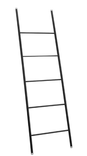 mDesign Metal Free Standing Towel/Blanket Ladder, New, Retail 47.99 - Lot 273