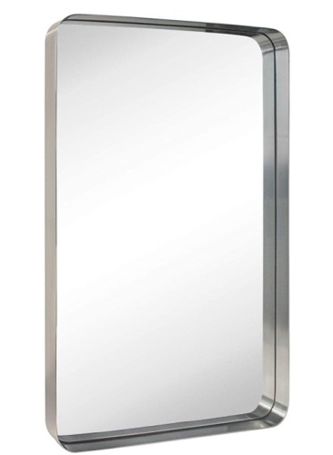 Silver Metal Framed 24x36 Mirror, Appears New, Retail 159.99 - Lot 269