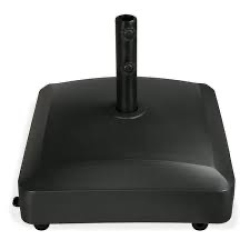 123lb Capacity Fillable Mobile Umbrella Base Heavy Duty Market Stand for Patio, Deck, Poolside w/ 4 Wheels - Lot 1417