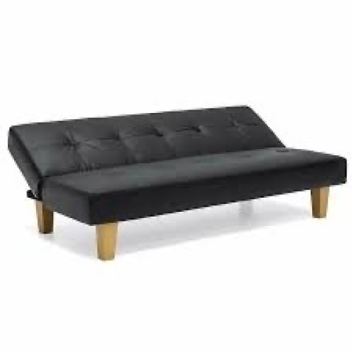 Convertible Lounge Futon Sofa Bed w/ Adjustable Back, Tufted Design - Lot 1437