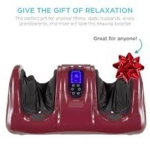 Therapeutic Foot Massager w/ High Intensity Rollers, Remote, 3 Modes - Lot 1509