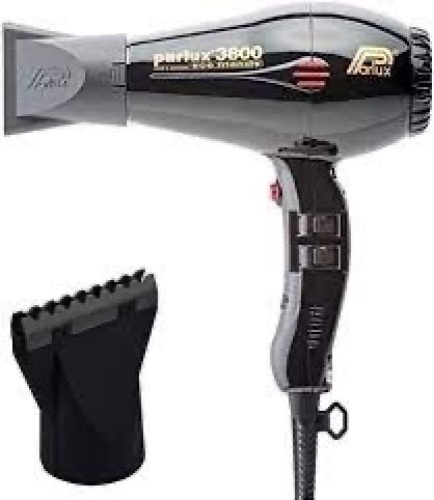 Parlux 3800 Eco Friendly Ionic and Ceramic Black Hair Dryer - Lot 1593