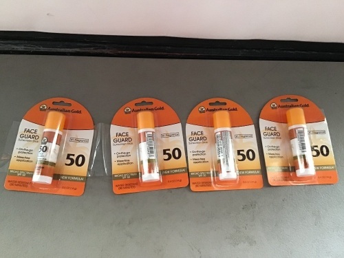 Australian Gold, Face Guard Sunscreen Stick, 50, LOT of 4, New, Retail - $5 Each