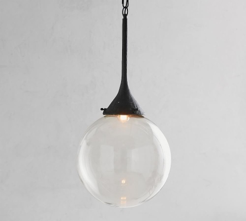 Pottery Barn, Evons , large, Glass Glode Light, Like New, Retail - $399