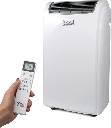 BLACK+DECKER 8,500 BTU Portable Air Conditioner with Remote Control, White - Like New - Lot 54