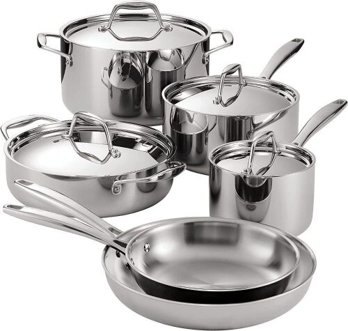 Tramontina 10-Piece Cookware Set Stainless Steel, 80116/248DS  - Lot 467