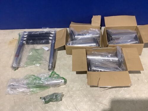 Lot of Boat Equipment including Ladder, Wheel Knob, & Rod Holders  - Lot 533