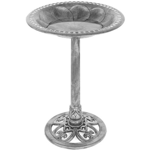 Vintage Outdoor Garden Bird Bath w/ Fleur-de-Lis Accents - Lot 638