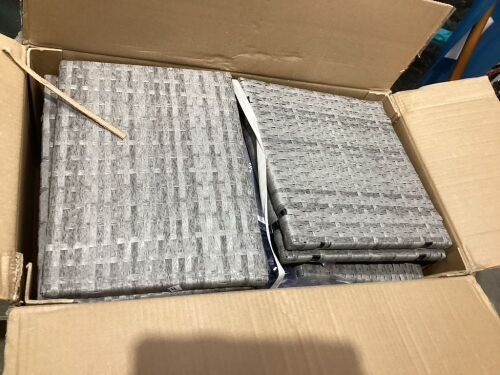 Set of 2 Wicker Ottomans, Multipurpose w/ Removable Cushions, Steel Frame - Lot 1071