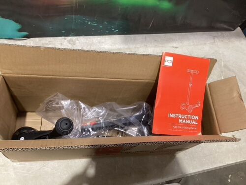 Kids Mini Kick Scooter Toy w/ Colorful Light-Up Wheels, Adjustable T-Bar - Lot 1104