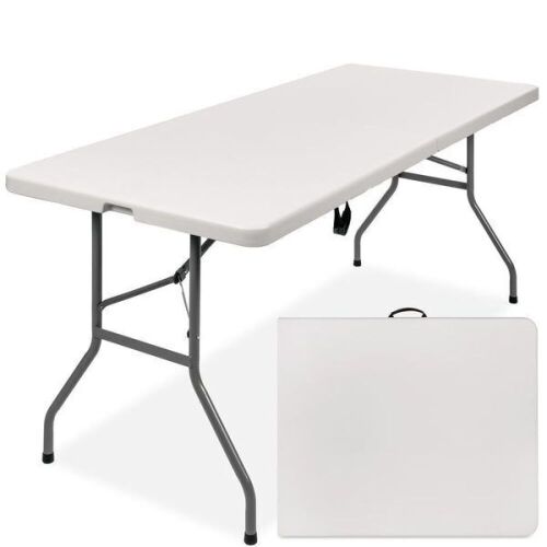 6ft Portable Folding Plastic Dining Table w/ Handle, Lock - Lot 452
