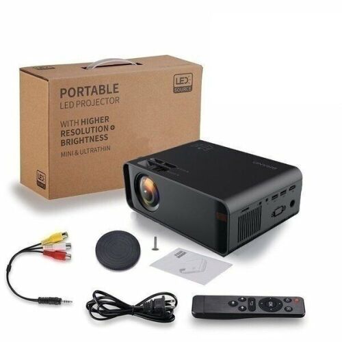 18000 Lumens 1080P 3D LED 4K USB Wifi Video Home Theater Projector Cinema HDMI - Lot 318