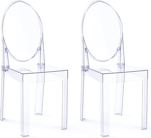 Clear Acrylic Dining Chairs, Set of 2  - Lot 337