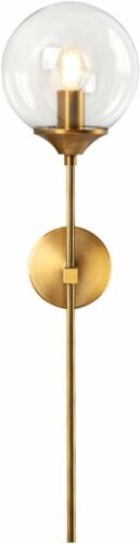 Lot of (2) BOKT Glass Globe Wall Sconce Mid Century Wall Light Fixture - Lot 536