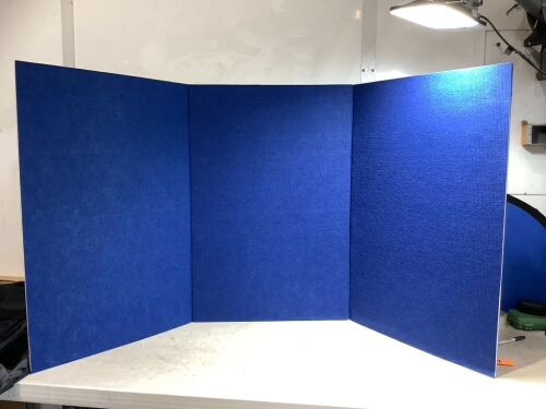 Tri Fold 3-Panel Fabric Display Board, 72" - Lot 354
