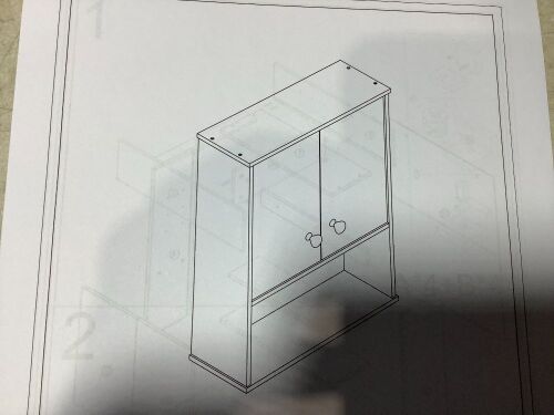 White Storage Cabinet  - Lot 632