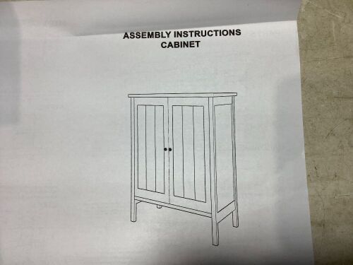 White Storage Cabinet  - Lot 663