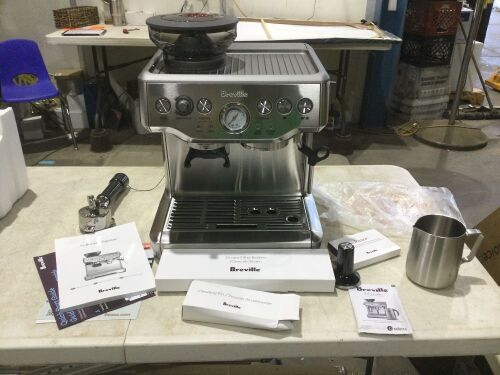 Breville Barista Express Espresso Machine, Brushed Stainless Steel - Has Some Water Spots, Like New - Lot 160