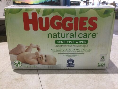 Huggies Natural Care Sensitive Baby Wipes, Unscented, 624ct  - Lot 967