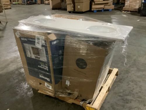 Lot of (2) Bathroom Vanities & (1) Vanity Top  - Uninspected, Store Return, Straight Off a Truck - Lot 154