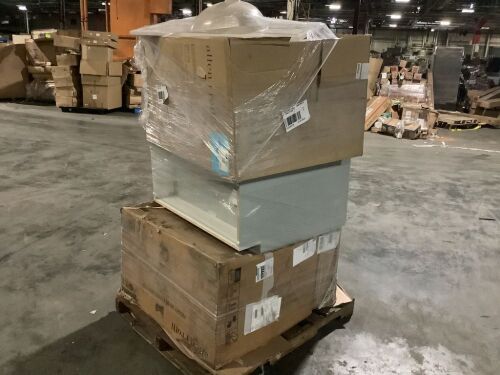 Pallet of Bathroom Vanities - Uninspected, Store Return, Straight Off a Truck - Lot 134