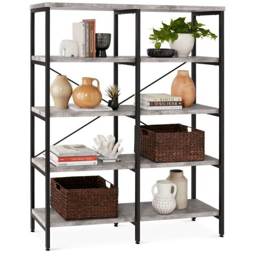Industrial Bookshelf for Living Room, Walkway w/ Elevated Design - 55in - Lot 18