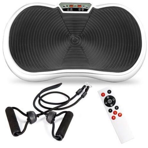 Vibration Plate Exercise Machine Full Body Fitness Platform w/ Bands - Lot 200