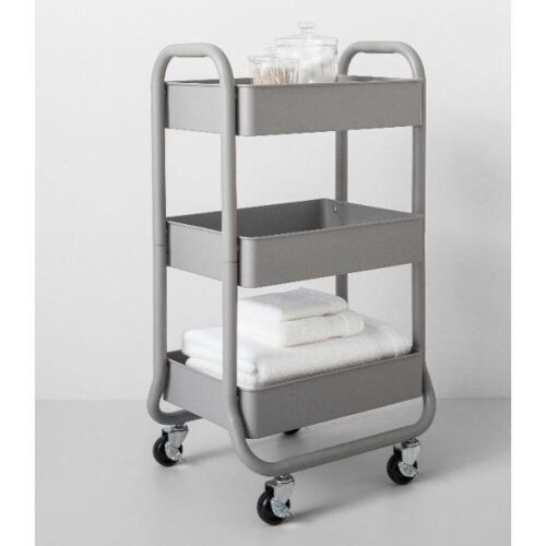 3 Tier Metal Utility Cart Gray - Lot 712