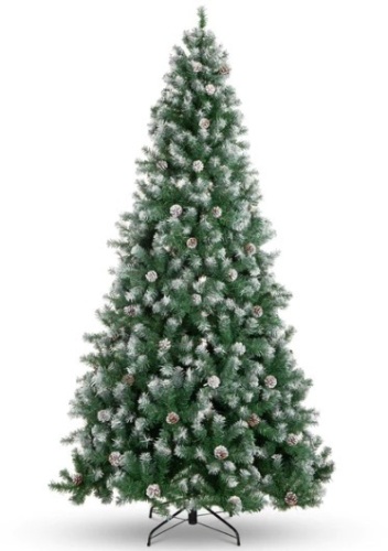 Pre-Decorated Christmas Tree w/ Pine Cones, Flocked Branch Tips,E-COMMERCE RETURN - Lot 59