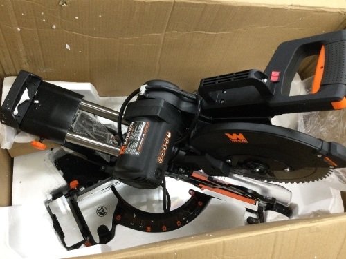WEN MM1214T 15-Amp 12-Inch Dual Bevel Sliding Compound Miter Saw with Laser,E-COMMERCE RETURN - Lot 198