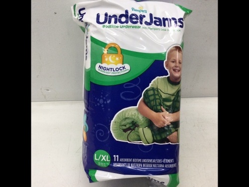 Underjams Disposable Bedtime Underwear For Boys, Size L/xl, 4 PACK PER BOX, Super Pack,NEW - Lot 228