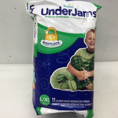 Underjams Disposable Bedtime Underwear For Boys, Size L/xl, 4 PACK PER BOX, Super Pack,NEW - Lot 237
