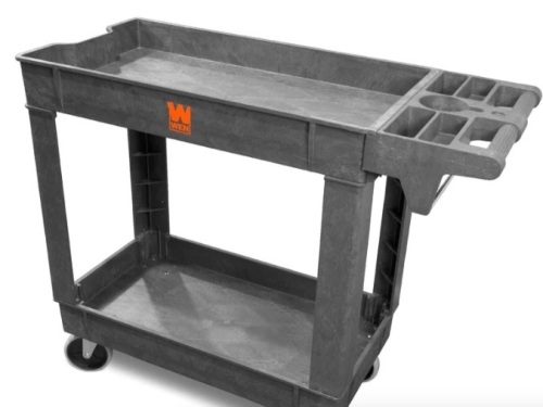 WEN 73009 500-Pound Capacity 40 by 17-Inch Two-Shelf Service Utility Cart,E-COMMERCE RETURN - Lot 207